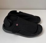 Diabetic Shoes Plain Black Open Front side