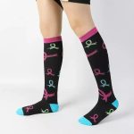 Cancer Awareness Compression long Socks 1 - Image 2